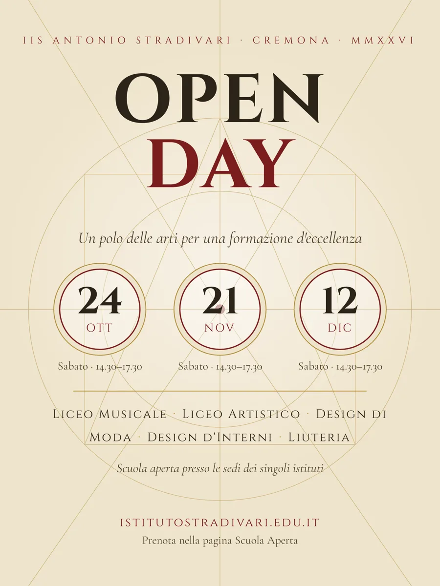 Poster Open Day 2026 in stile Rinascimento