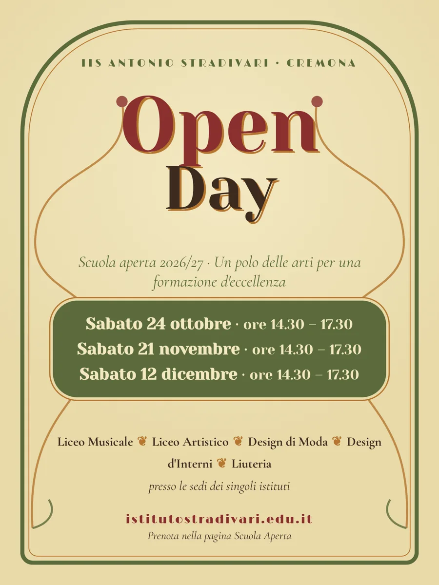 Poster Open Day 2026 in stile Belle Époque